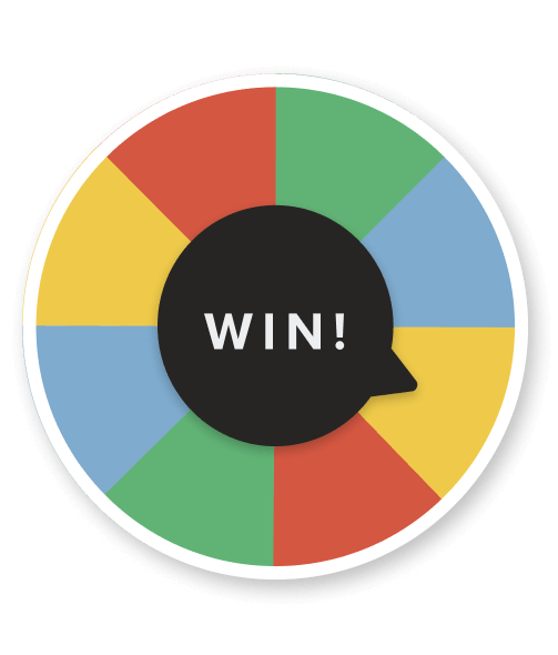 An illustration of a spin to win wheel
