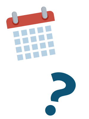 A calendar with a question mark