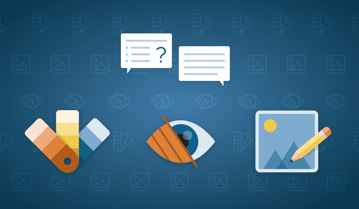 Icons of email design elements