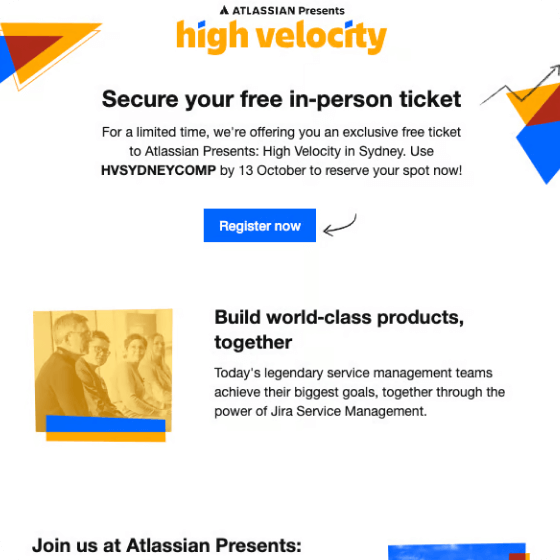 High Velocity invitation email from 
Atlassian