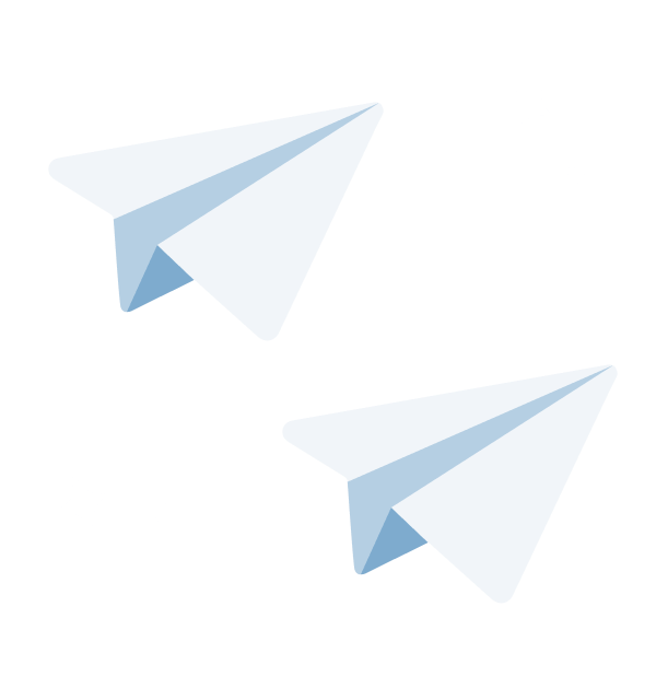 Two paper airplanes flying side-by-side