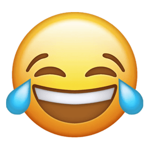 A laughing with joy emoji