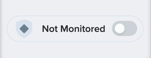 A toggle switching between Not Monitored and Monitoring