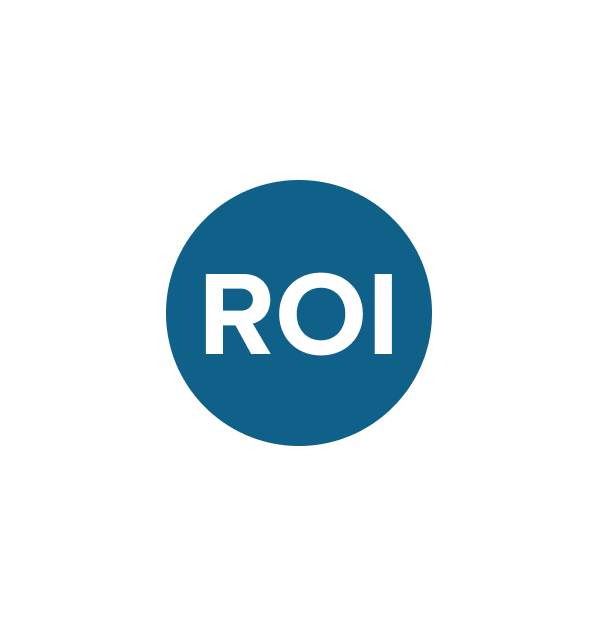 ROI in a circle with question marks around it