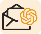 A letter coming out of an envelope with the ChatGPT icon