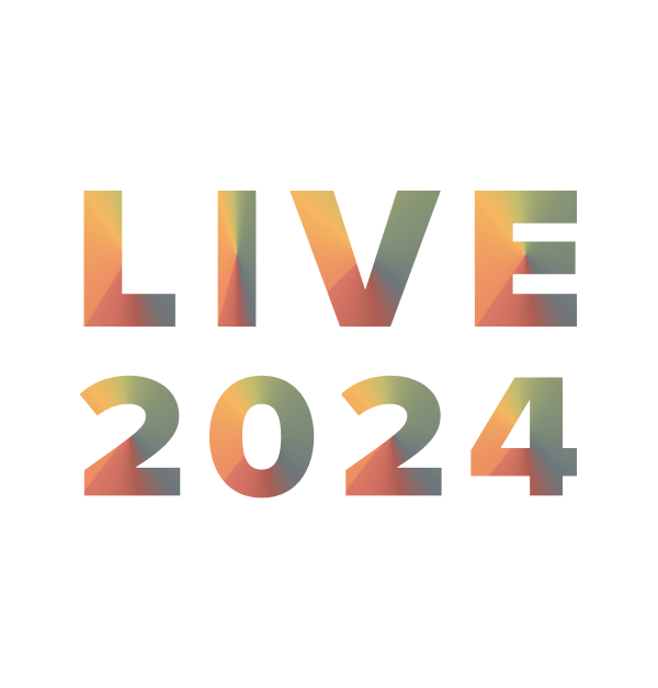 A logo that says 'Live 2024'