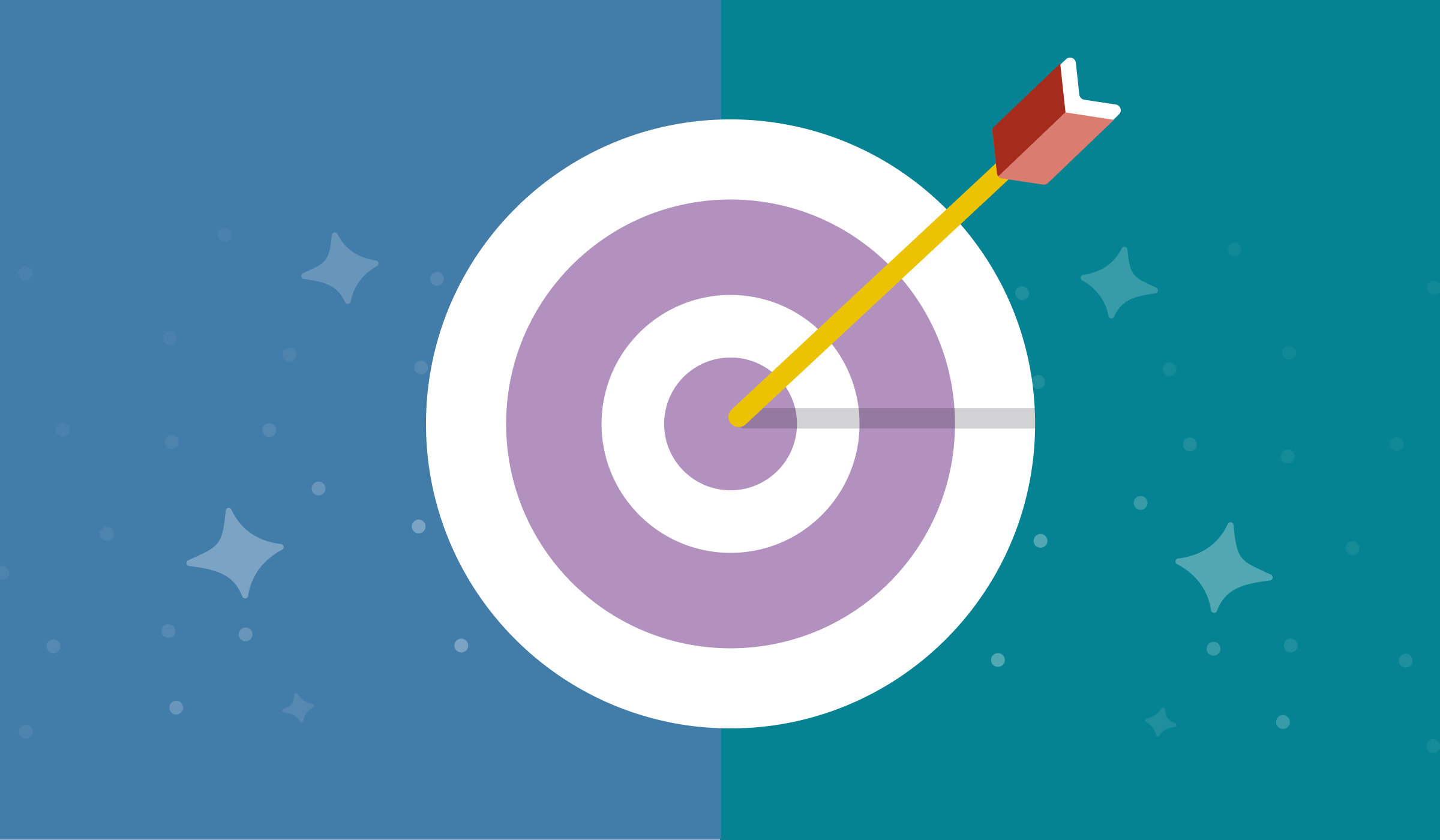 Illustration of 
a dart board with a bullseye