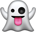 Little ghost says 'Boo!'