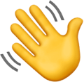 Waving hand emoji